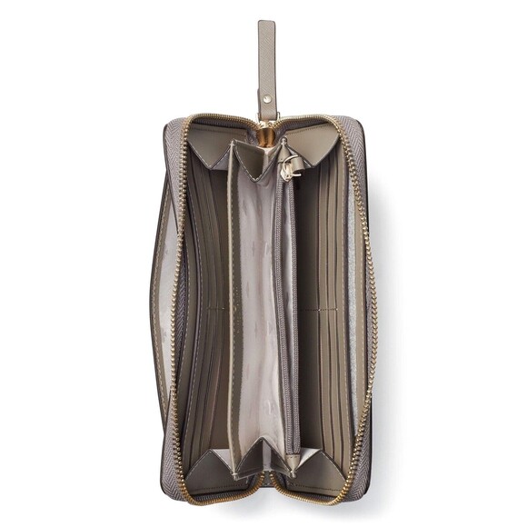 New Kate Spade Laurel Way Neda Large Wallet Saffiano Leather Thunder Cloud - Picture 3 of 3